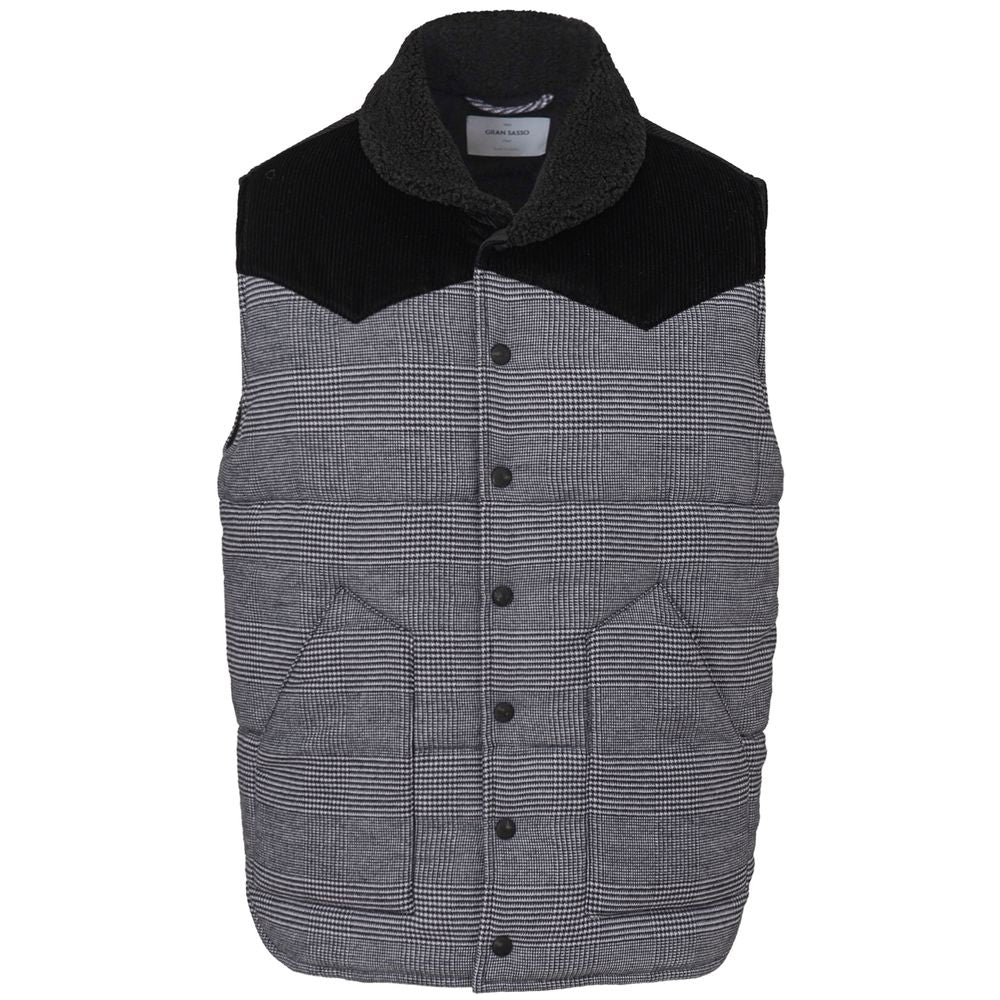 Gran Sasso Gray Cotton Sleveless Jacket GR-6632662-IT50 | L