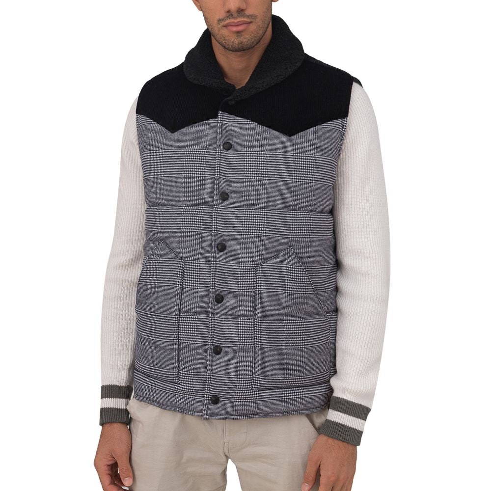 Gran Sasso Gray Cotton Sleveless Jacket GR-6632662-IT50 | L