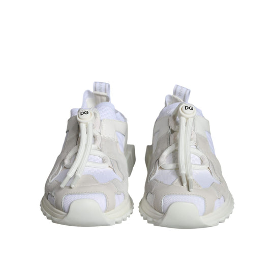Dolce & Gabbana White Mesh Sorrento Trekking Sneakers Shoes