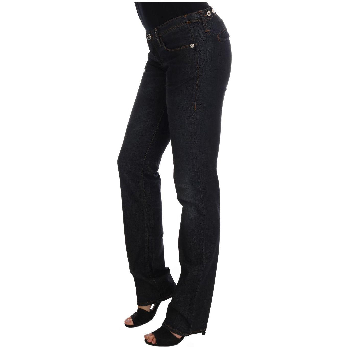 Costume National Dark Blue Cotton Slim Fit Jeans