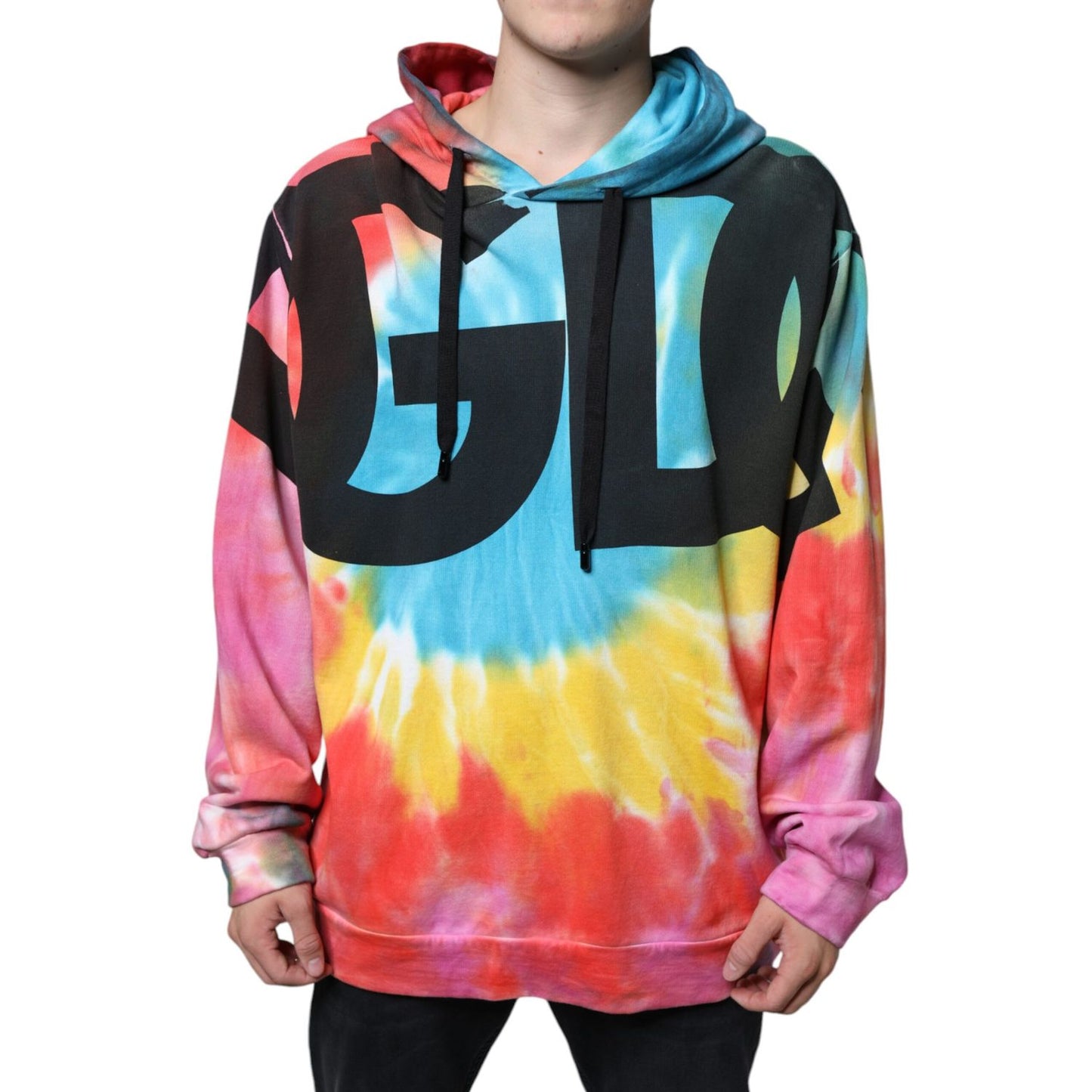 Dolce & Gabbana Multicolor Tie Dye Hooded Sweatshirt Sweater