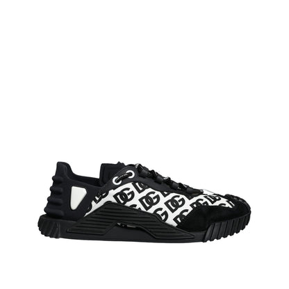 Dolce & Gabbana Black Logo Lace Up Low Top NS1 Sneakers Shoes