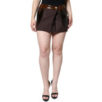Dolce & Gabbana Brown Virgin Wool Mid Waist A-line Mini Skirt