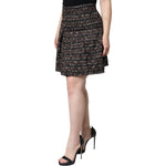 Dolce & Gabbana Multicolor High Waist Tartan Tweed A-line Mini Skirt SKI2037-40