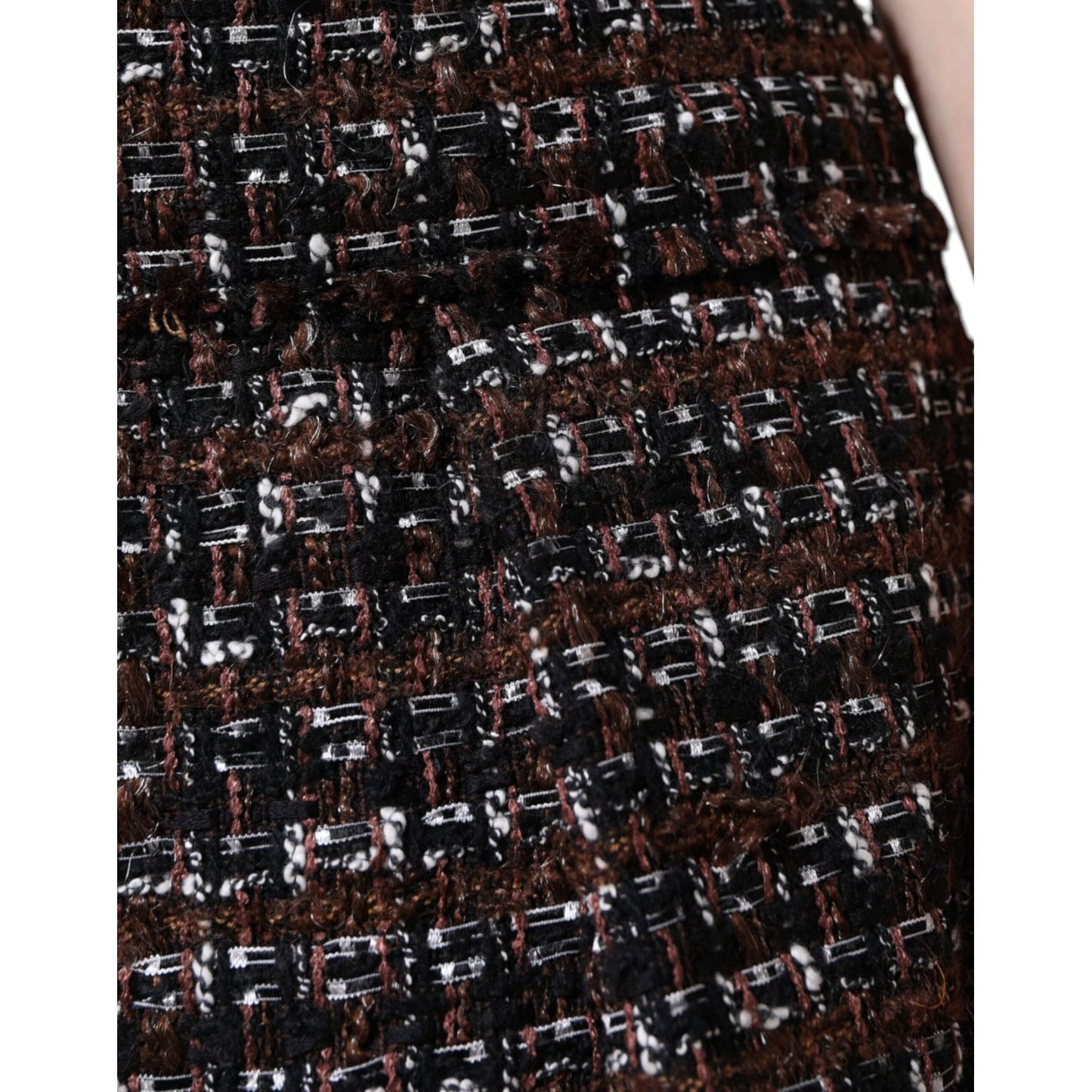 Dolce & Gabbana Multicolor High Waist Tartan Tweed A-line Mini Skirt SKI2037-40