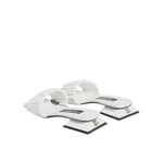 Dolce & Gabbana White Leather Slides Flats Sandals Shoes