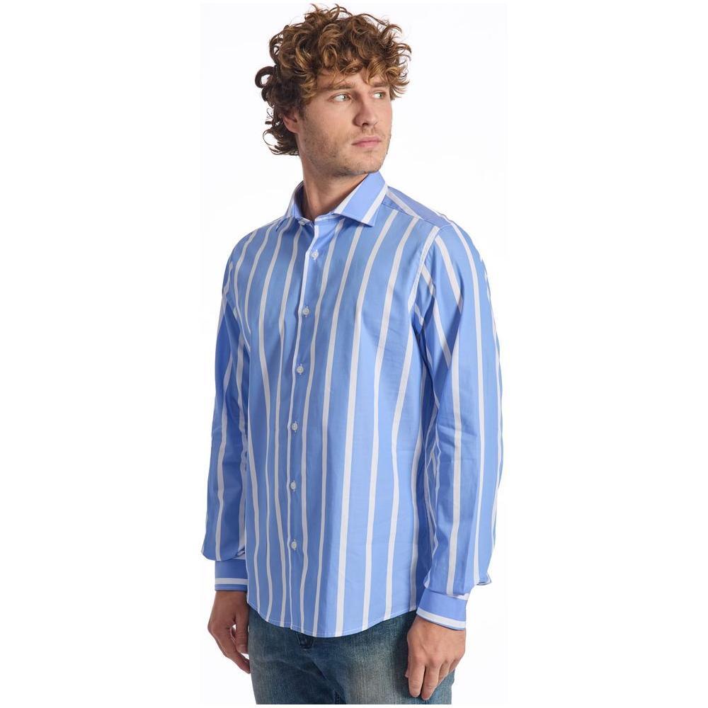 Baldinini Trend Light Blue Cotton Shirt