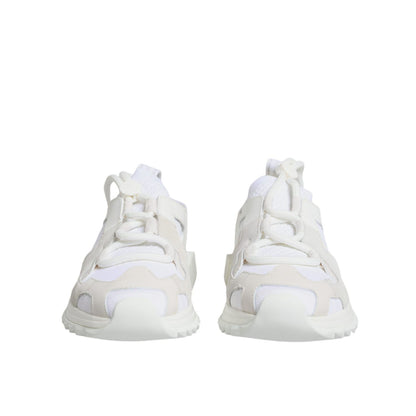 Dolce & Gabbana White Mesh Sorrento Trekking Sneakers Shoes