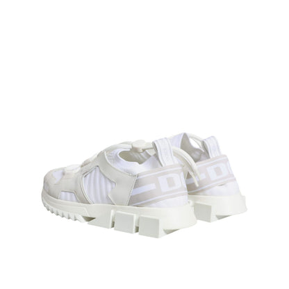 Dolce & Gabbana White Mesh Sorrento Trekking Sneakers Shoes