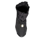 Dolce & Gabbana Black Slip On Wave Socks Sneakers Shoes