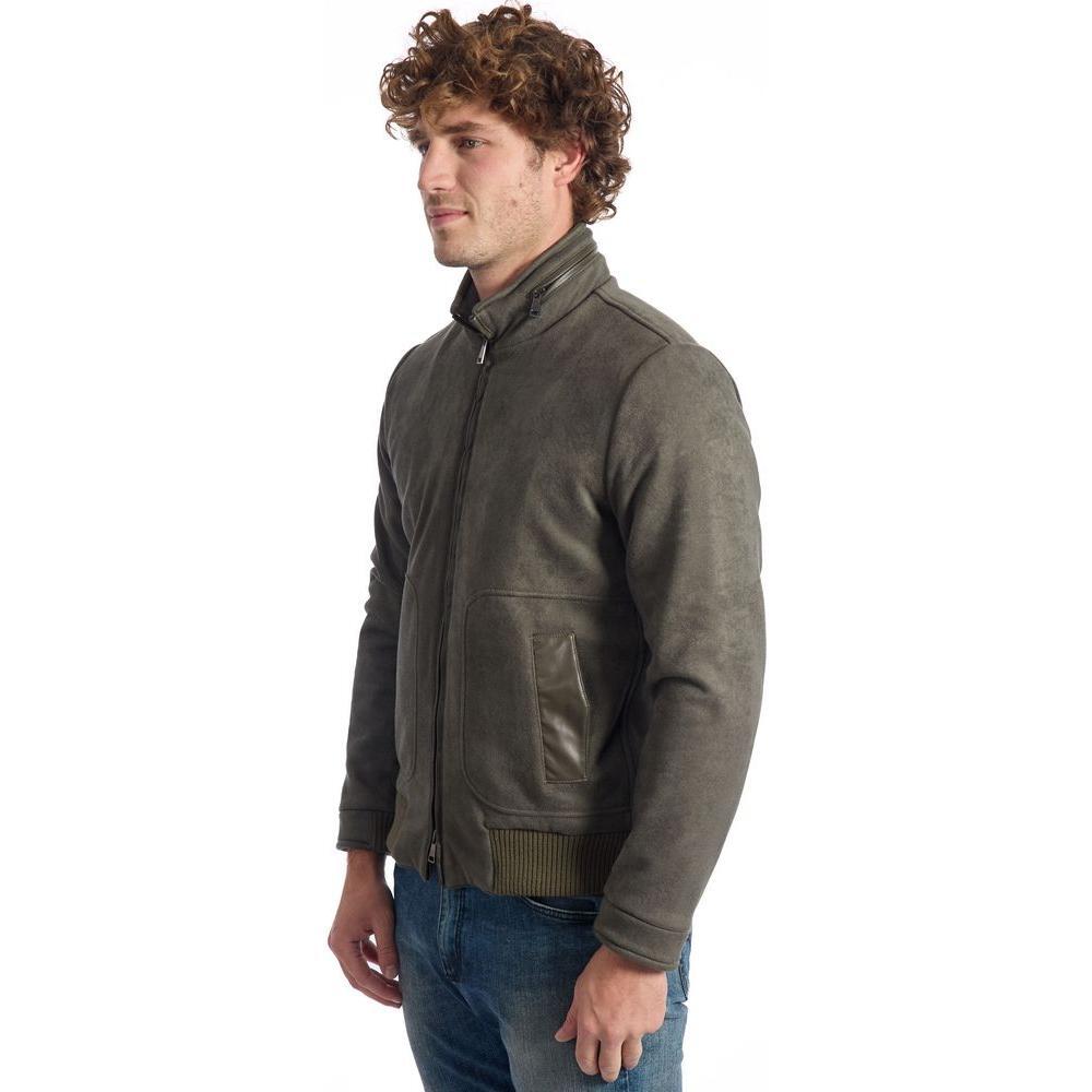Roberto Pepe Luxury Green Eco Leather Men's Jacket