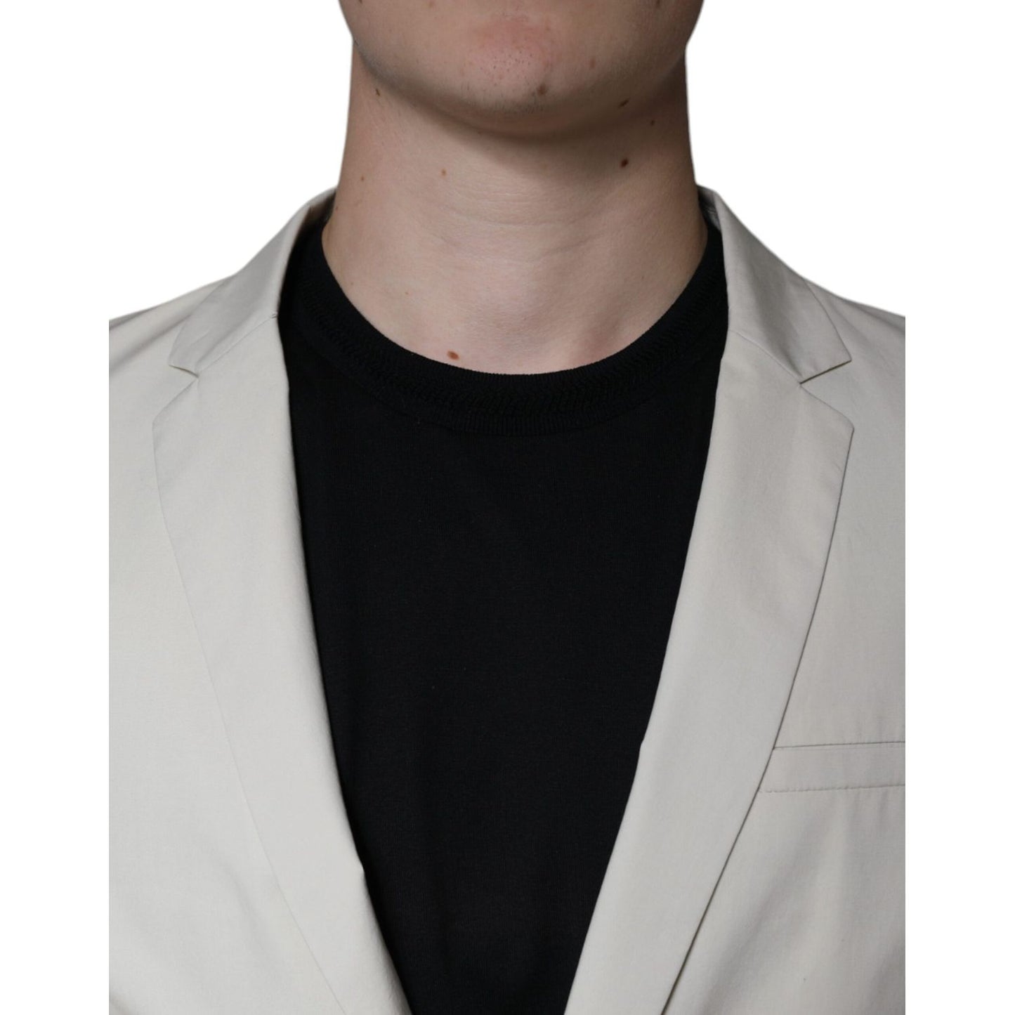 Paolo Pecora Milano Beige Single Breasted Dress Formal Coat Blazer