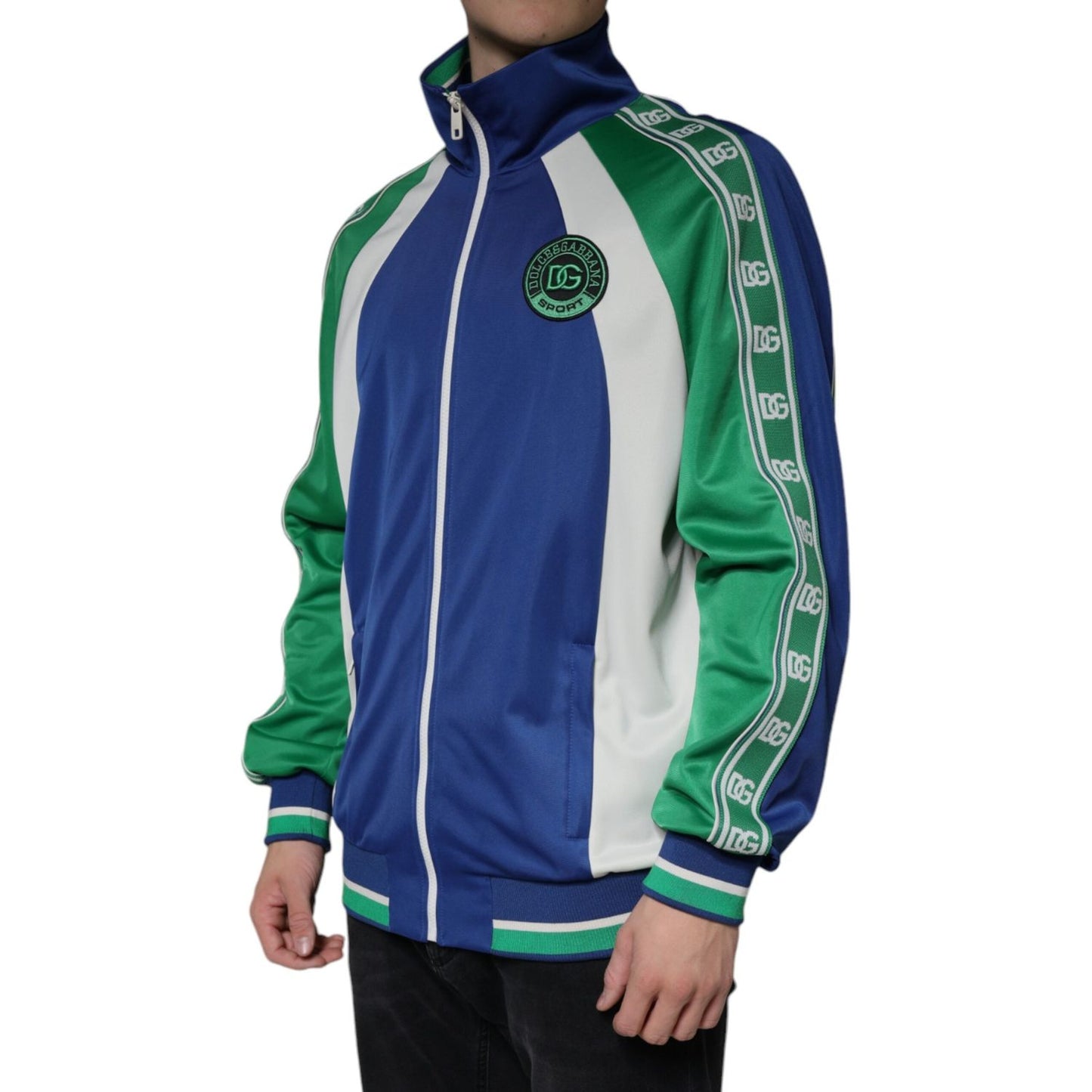 Dolce & Gabbana Multicolor Polyester Full Zip Bomber Jacket JKT41248-48