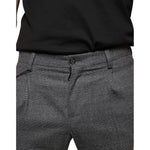 Dolce & Gabbana Gray Check Tartan Wool Skinny Pants