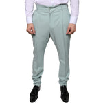 Dolce & Gabbana Mint Green Cotton Dress Pants