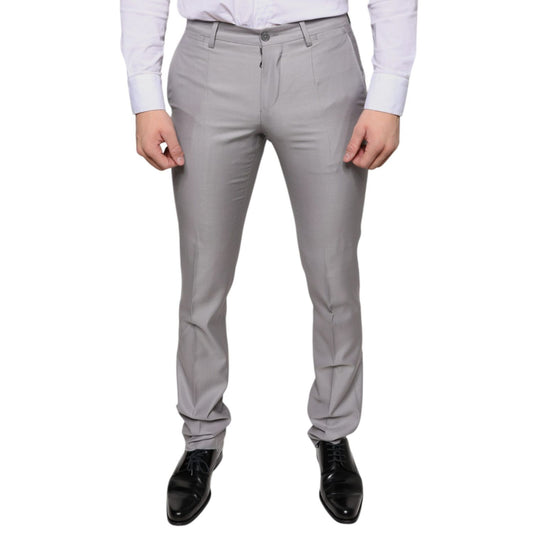 Dolce & Gabbana Light Gray Wool Dress Pants