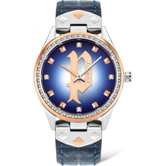Police Blue Leather Watch POPL16029MSTR03AC