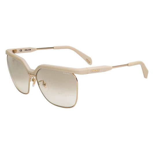 Police Beige Metal Sunglasses POSPLA9662GL4GAC