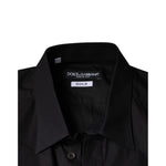 Dolce & Gabbana Black King Crown Embroidered GOLD Dress Shirt