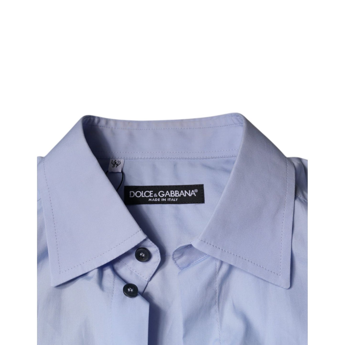 Dolce & Gabbana Light Blue Cotton Men Dress Formal Shirt