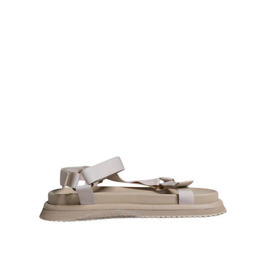 Dolce & Gabbana Beige Nappa Devotion Strap Men Sandals Shoes