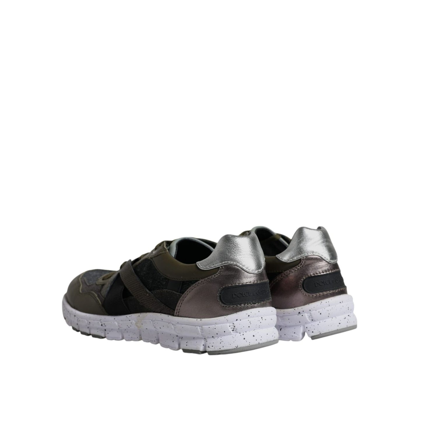 Dolce & Gabbana Multicolor Canvas Leather Low Top Sneaker Shoes
