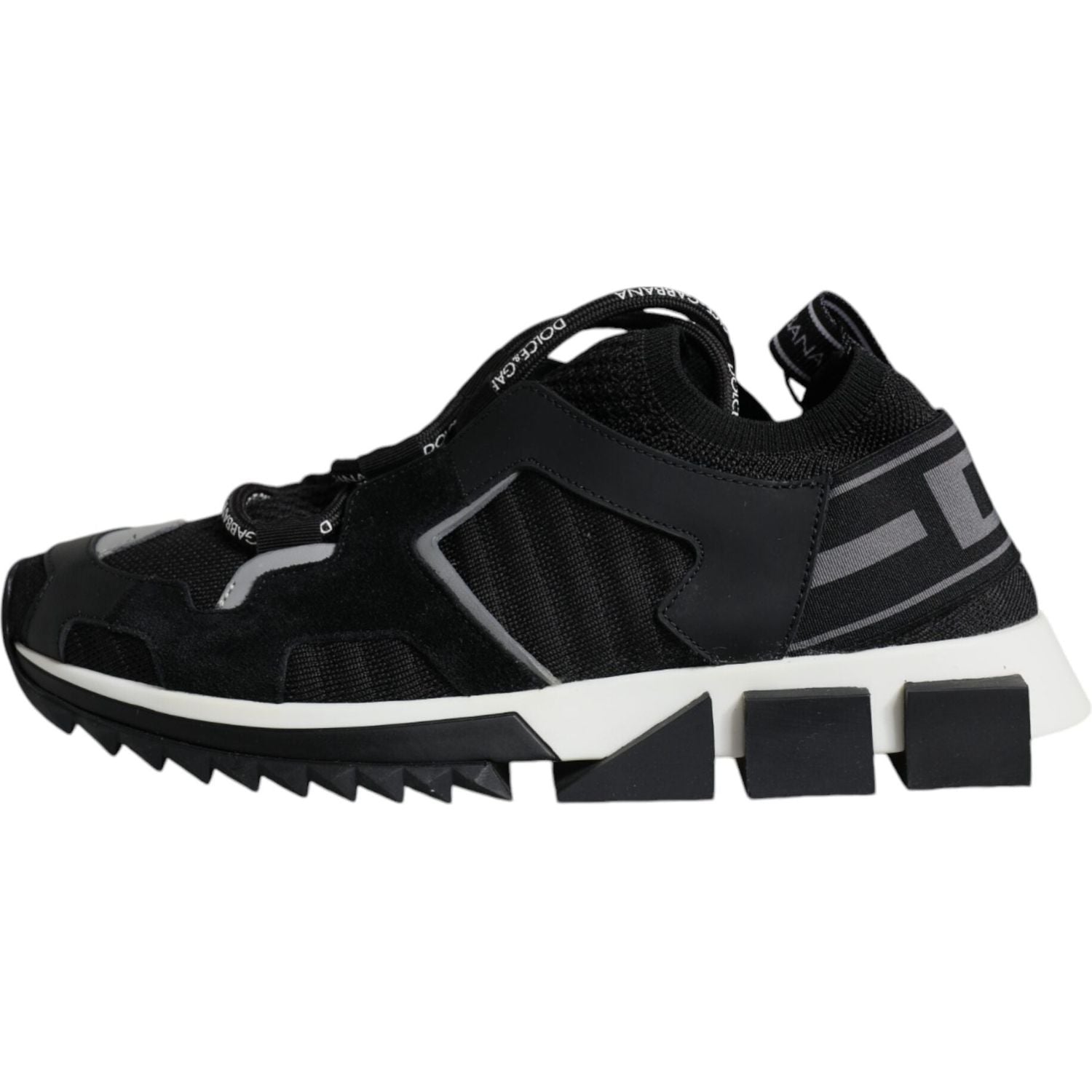 Dolce & Gabbana Black Mesh Sorrento Trekking Sneakers Shoes