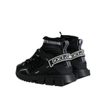 Dolce & Gabbana Black Sorrento Socks Logo Sneakers Shoes