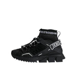 Dolce & Gabbana Black Sorrento Socks Logo Sneakers Shoes