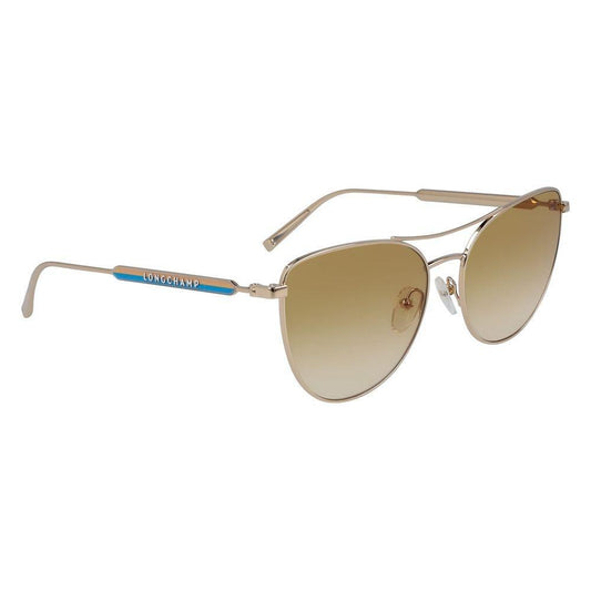 Longchamp Yellow Metal Sunglasses LOLO134S728AC