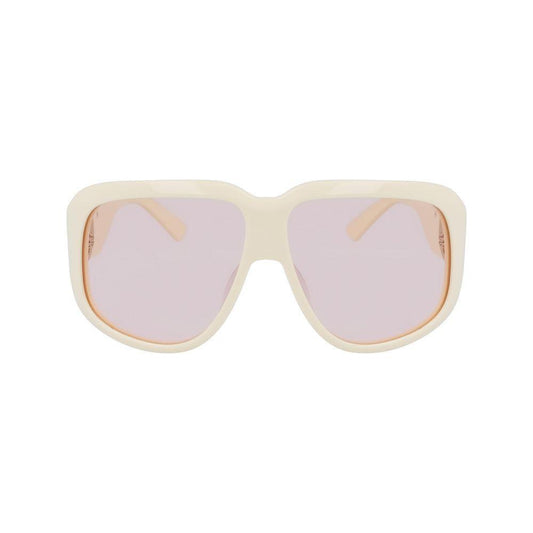 Longchamp White Acetate Sunglasses
