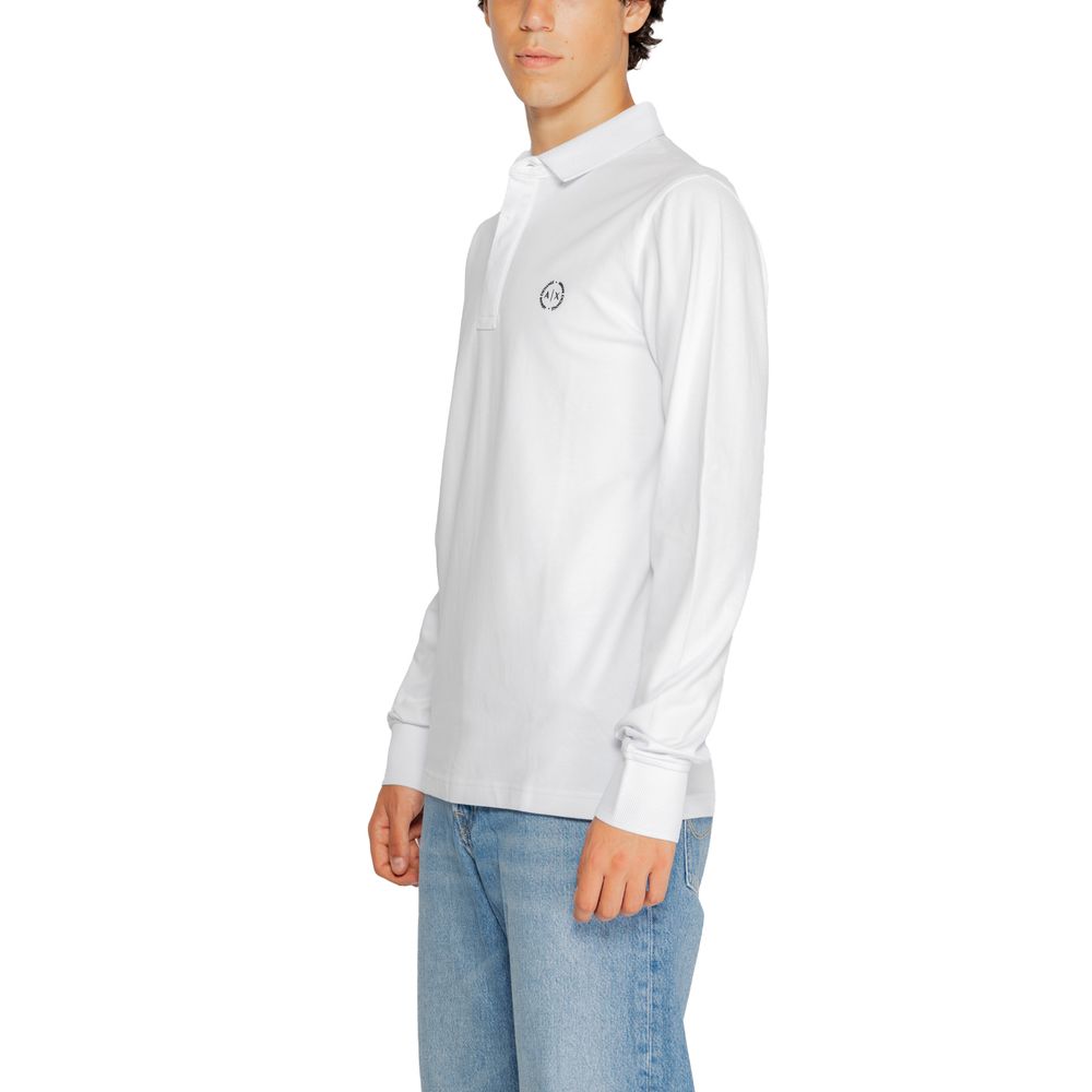 Armani Exchange White Cotton Long Sleeve T-Shirt