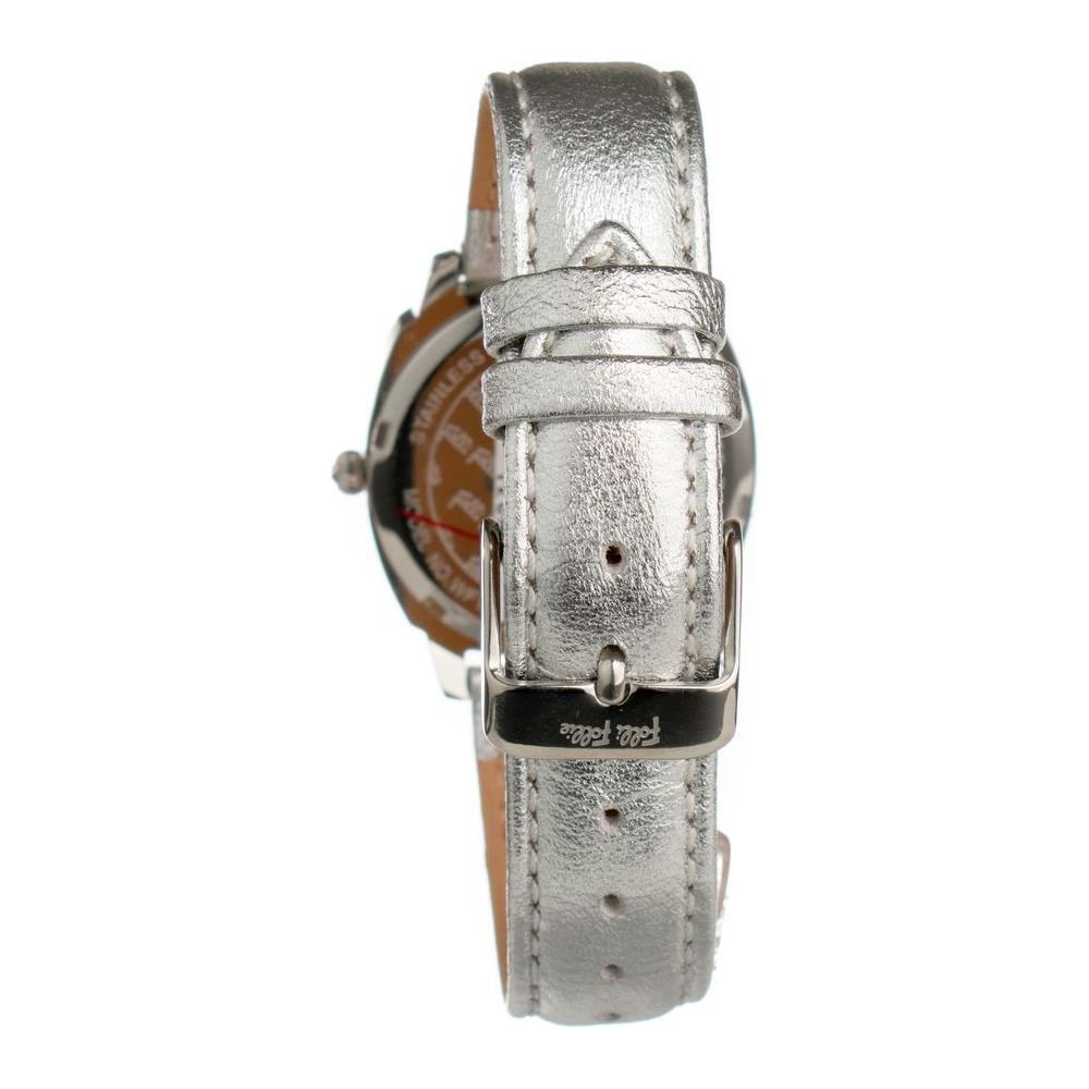 Folli Follie Gray Leather Dress Watch