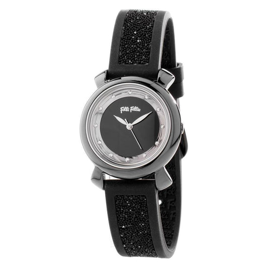 Folli Follie Black Plastic Watch