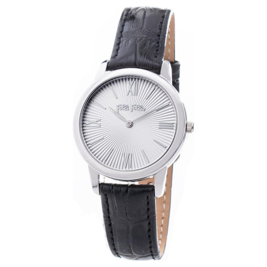 Folli Follie Black Leather Watch
