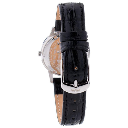 Folli Follie Black Leather Watch