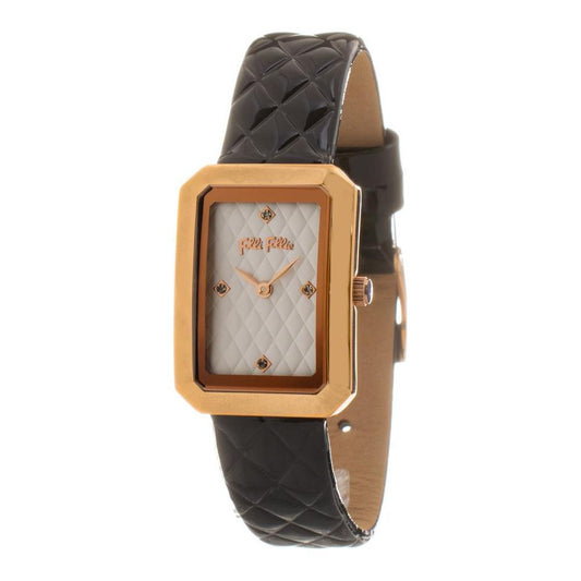 Folli Follie Black Leather Watch