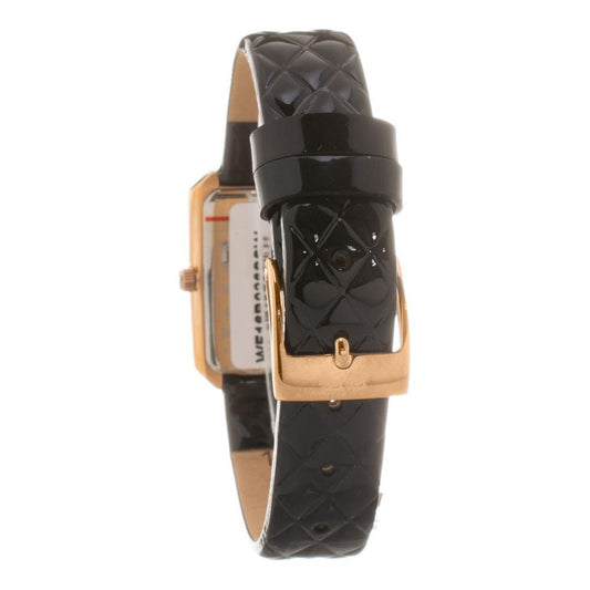 Folli Follie Black Leather Watch