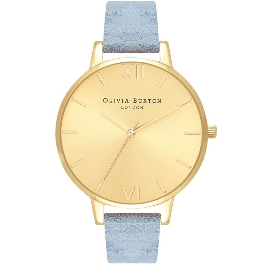Olivia Burton Blue Artificial Leather Dress Watch
