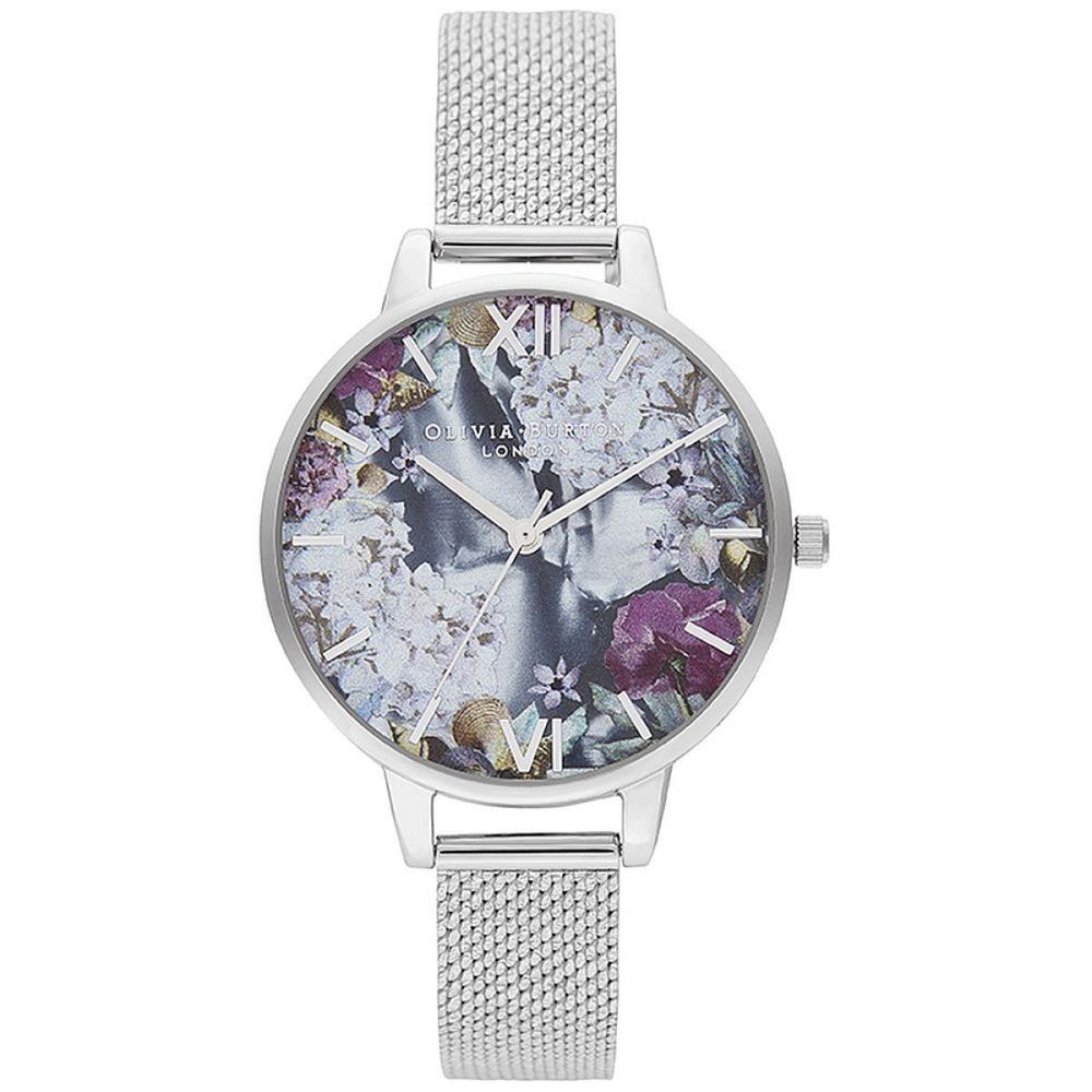 Olivia Burton Silver Stainless Steel Dress Watch