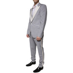 Dolce & Gabbana Gray Wool 3 Piece Slim Fit Formal Suit