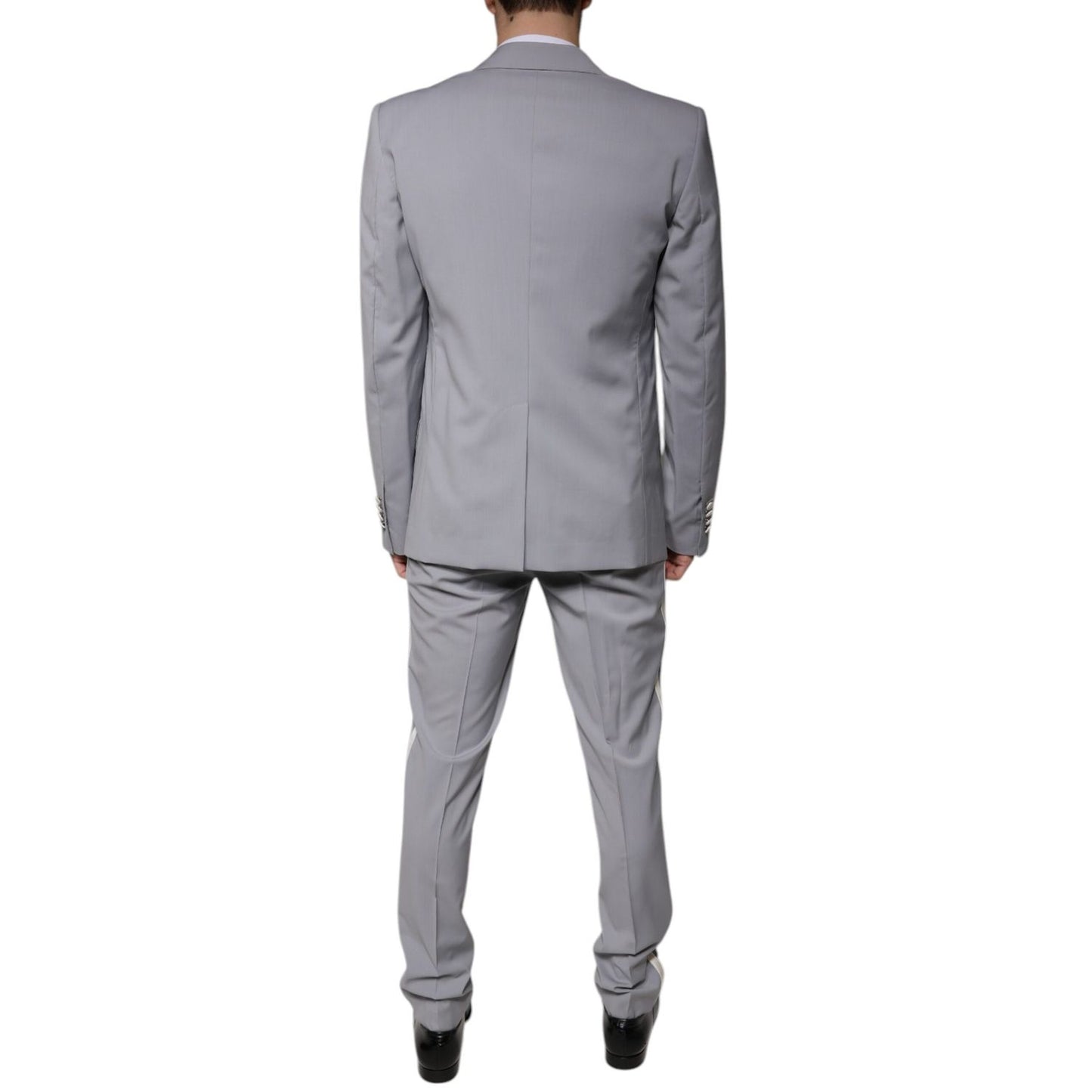 Dolce & Gabbana Gray Wool 3 Piece Slim Fit Formal Suit