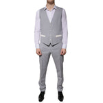 Dolce & Gabbana Gray Wool 3 Piece Slim Fit Formal Suit