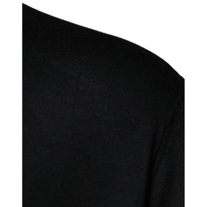 Dolce & Gabbana Black Cashmere Crew Neck Pullover Sweater