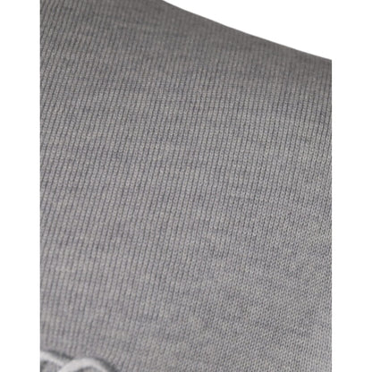 Dolce & Gabbana Light Gray Wool Crew Neck Pullover Sweater