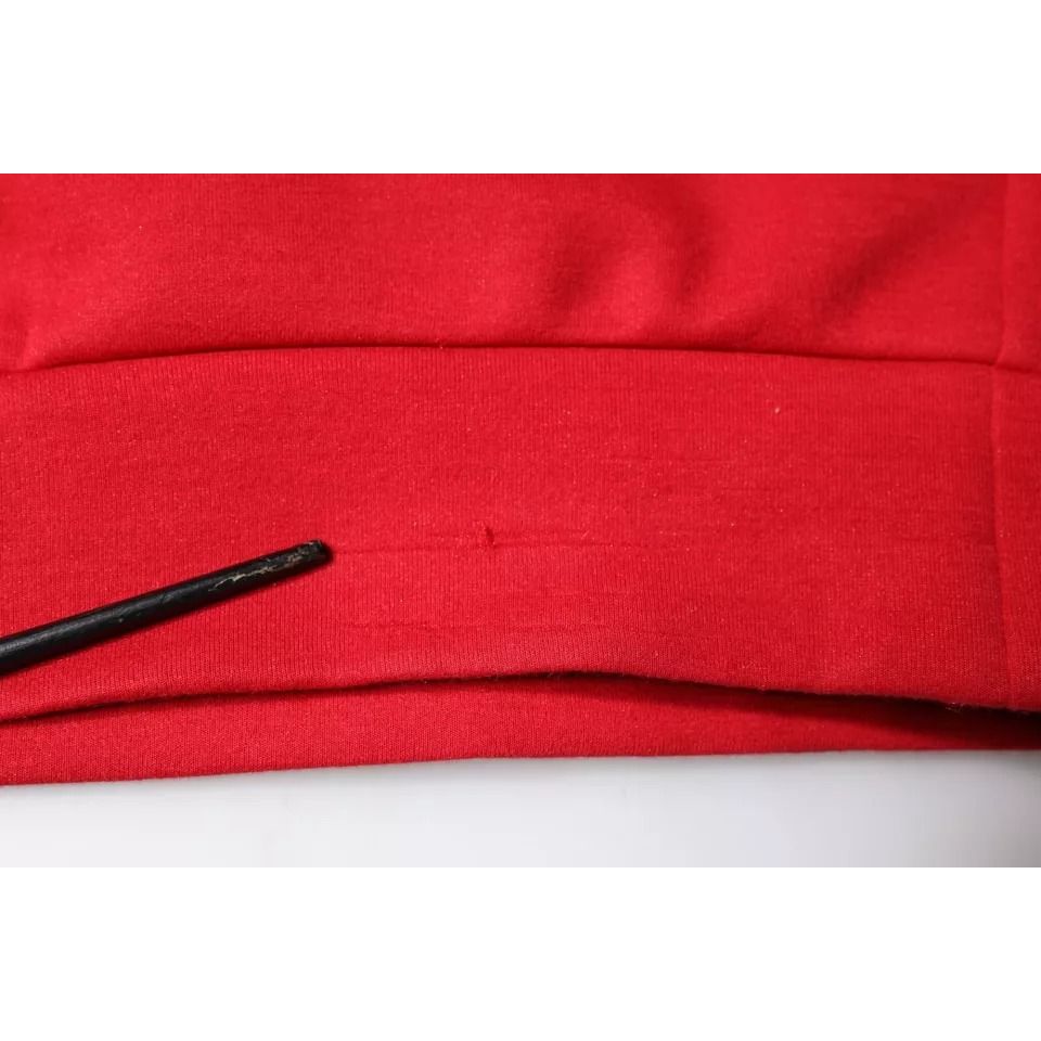 Dolce & Gabbana Maroon DG Logo Cotton Men Sweatshirt Sweater