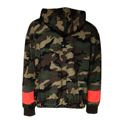 Dolce & Gabbana Multicolor Camouflage Hooded Men Sweatshirt Sweater