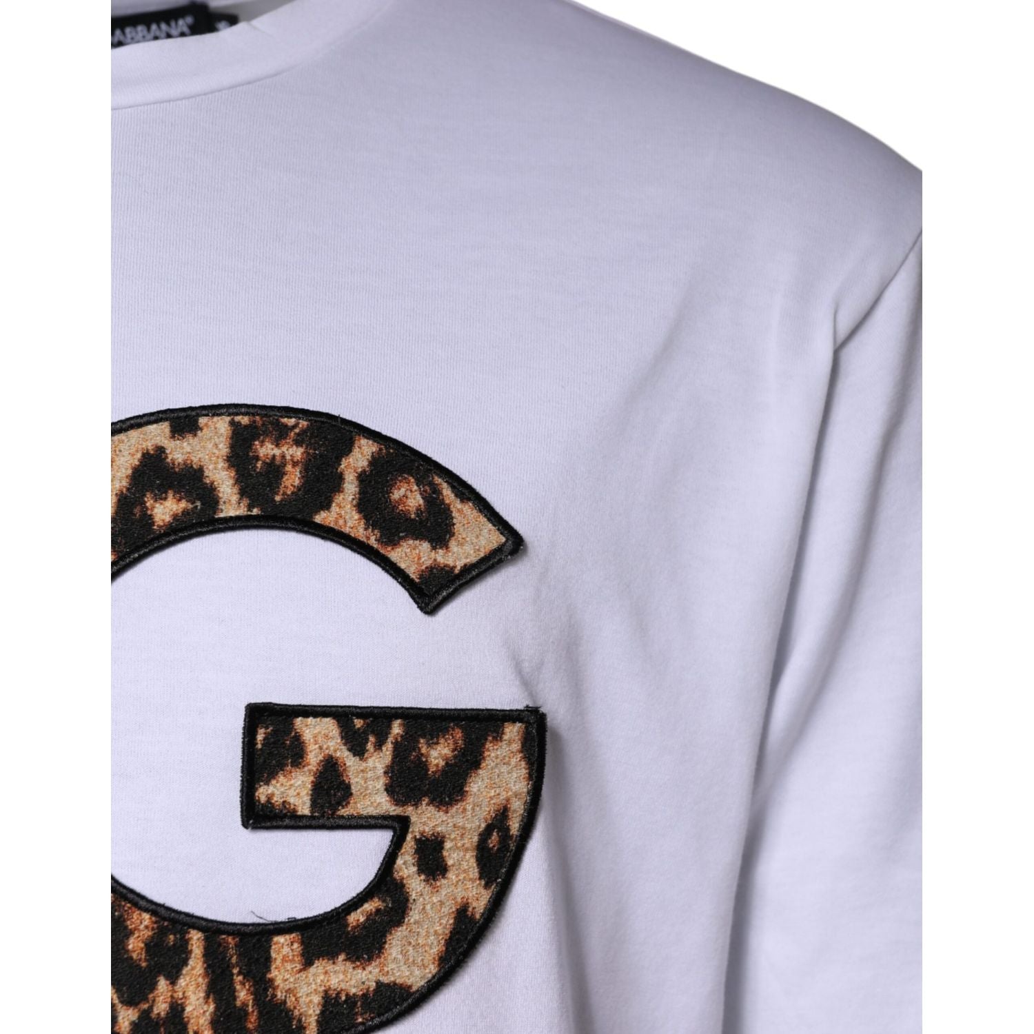 Dolce & Gabbana White DG Logo Cotton Shorts Sleeves T-shirt