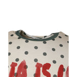 Dolce & Gabbana Beige Graphic Print Polka Dot Cotton T-shirt
