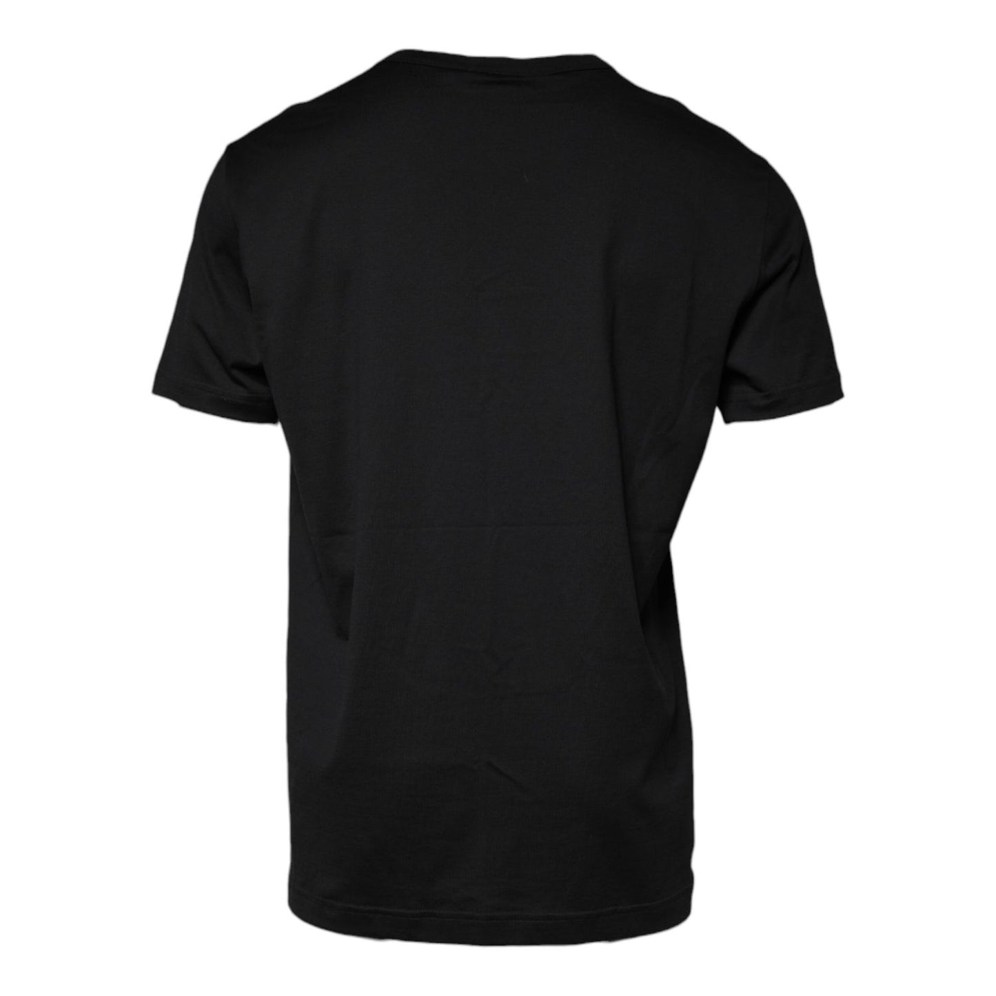 Dolce & Gabbana Black Cotton Shorts Sleeves Crewneck T-shirt